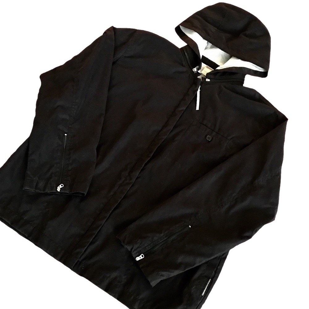 Nike Black & White Hooded Windbreaker